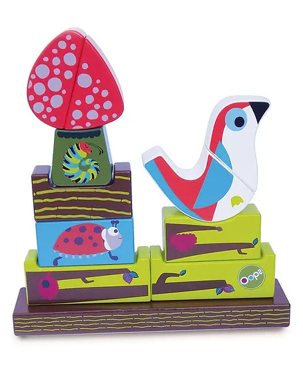 Oops Wooden 3D Imagine Bird Puzzle - Multicolor, 10pc, Magnetic Building Blocks, 12M+, L20xB20xH4.5cm, Motor Skills Development