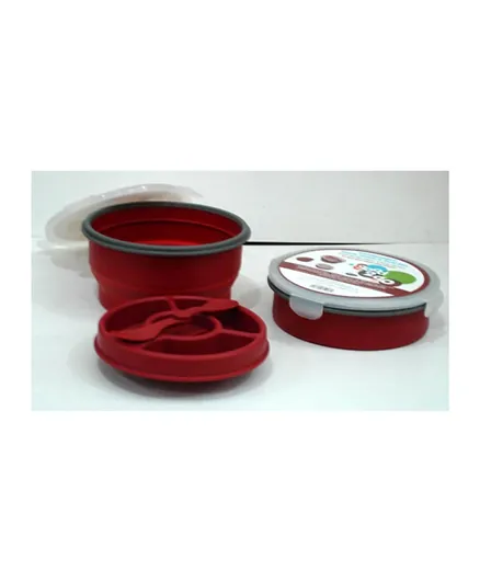 Good2go Round Storage Contaienr with Compartments Red