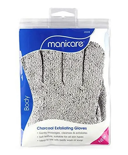 Manicare Charcoal Exfoliating Gloves - 1 Pair