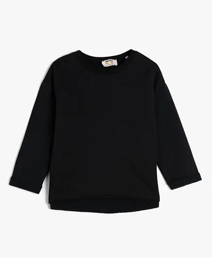 KOTON Solid Sweatshirt - Black