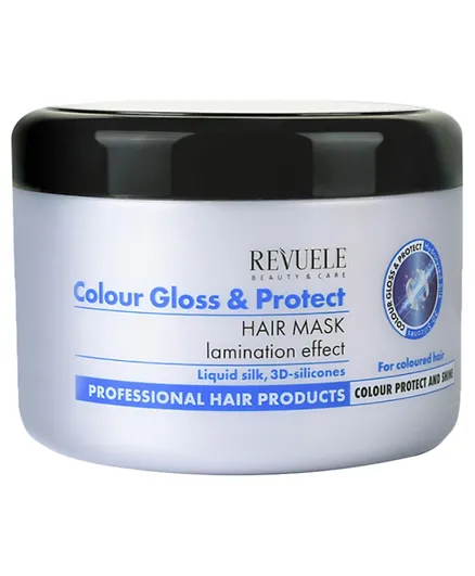 REVUELE Hair Mask with Lamination Effect Colour Gloss & Protect - 500mL