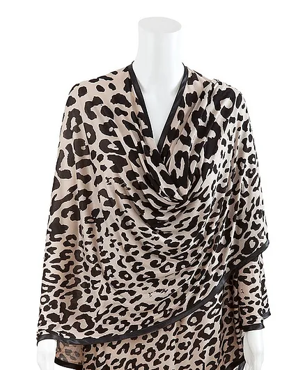 Bebitza Leopard Modal Nursing Cover - Beige