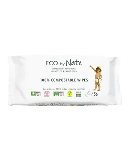 Naty Aloe Vera Baby Wipes Pack of 1 - 56 Wipes