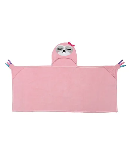 Zoocchini Baby Sloth Hooded Towel - Pink