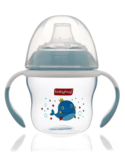 Babyhug Twin Handle Training Soft Spout Cup Blue - 150 ml