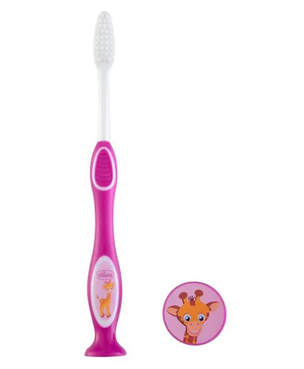 Chicco Purple Milk Teeth Toothbrush - Giraffe