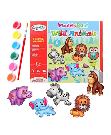 UKR Mould & Paint Wild Animals Kids Paiting Art and Craft Kits