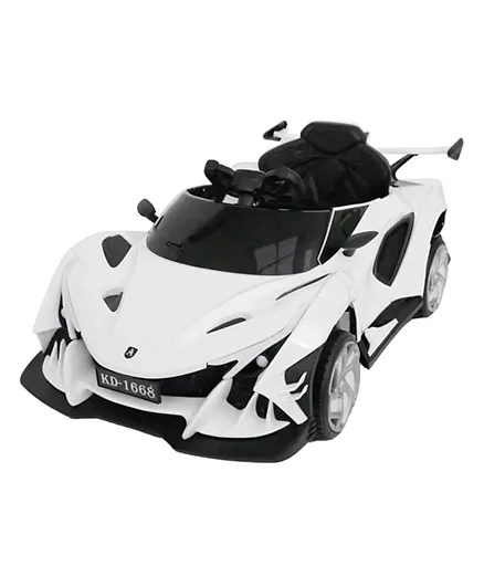 Stylish Battery Operated Ride On Car - White