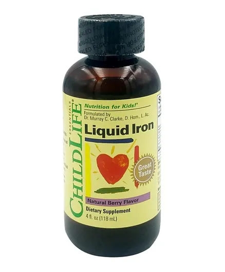 ChildLife Essentials Liquid Iron Natural Berry Flavour - 118mL