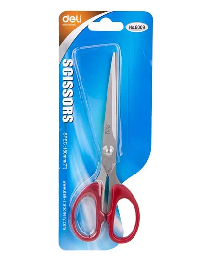 Deli Pointed Tip Scissors Pointed Tip - Red