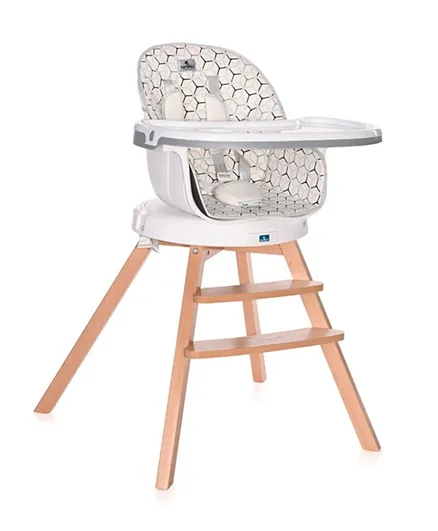 Lorelli Premium Feeding Chair Napoli With Rotation Grey Hexagons