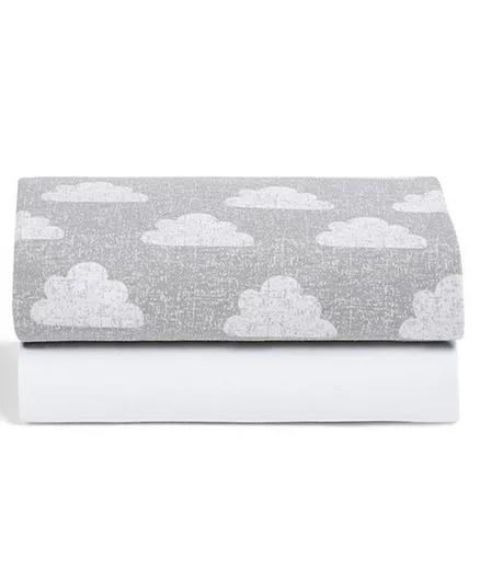 Snuz SnuzPod Cotton Crib Fitted Sheets Cloud Nine - Pack of 2