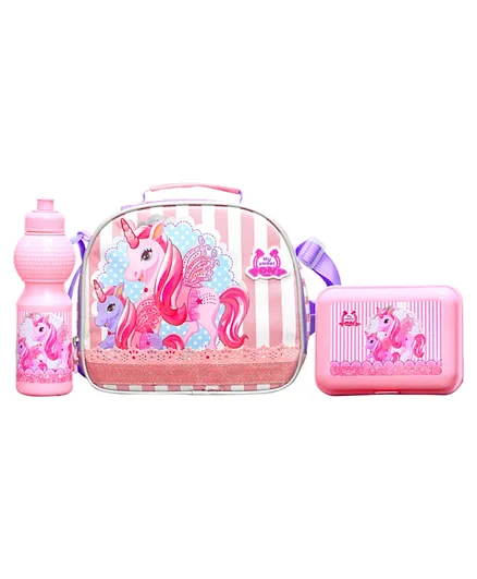 Disney Pony Sweet Flowers Hand Bag + Canteen - Pink