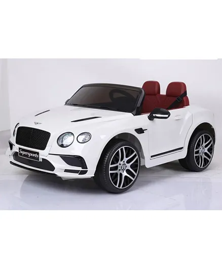 Bentley Super Sports Licensed Battery Operated Ride On with Remote Control - White