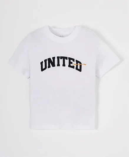 Jack & Jones Junior Jorbrink United Graphic Print T-Shirt - Bright White