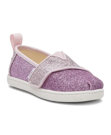 Toms Tiny Alpargata Iridescent Glimmer Shoes - Lilac