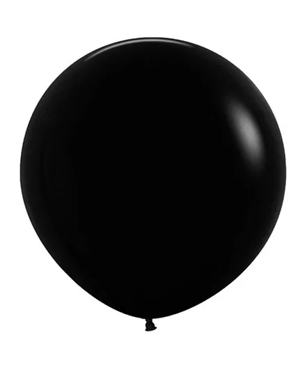 Sempertex Round Latex Balloons Black - 2 Pieces