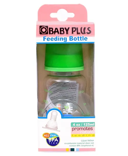 Baby Plus Training Bottle With Hood Cap Green - 125 ml