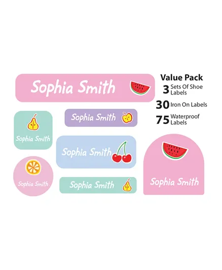 Ajooba My Labels Personalised Name Labels for Kids My Nursery Labels 020 - Pack of 108