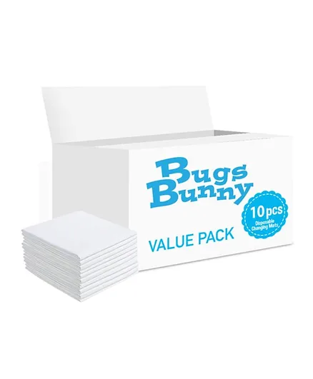 Bugs Bunny Disposable Changing Mats - 10 Counts