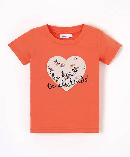 Name It Short Sleeves T-Shirt - Persimmon