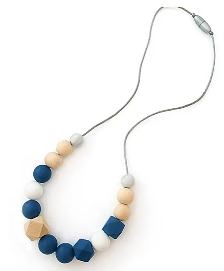 One.Chew.Three Addison Teething Necklace - Navy