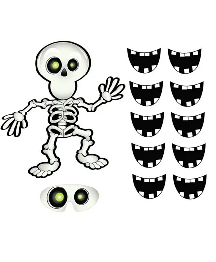 Party Centre Pin-The-Smile Skeleton Game