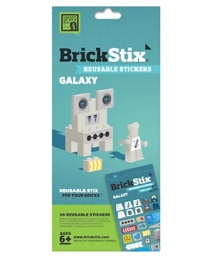 BrickStix Reusable Galaxy Stickers - Blue