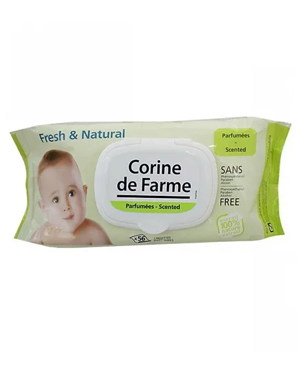 Corine De Farme  Baby Wipes Fresh & Natural - 56 Pieces