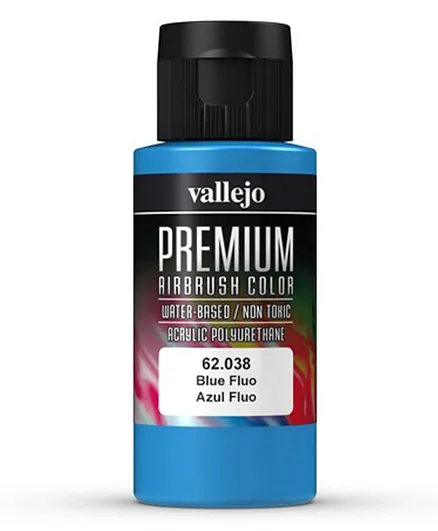 Vallejo Premium Airbrush Color 62.038 Blue Fluo - 60mL