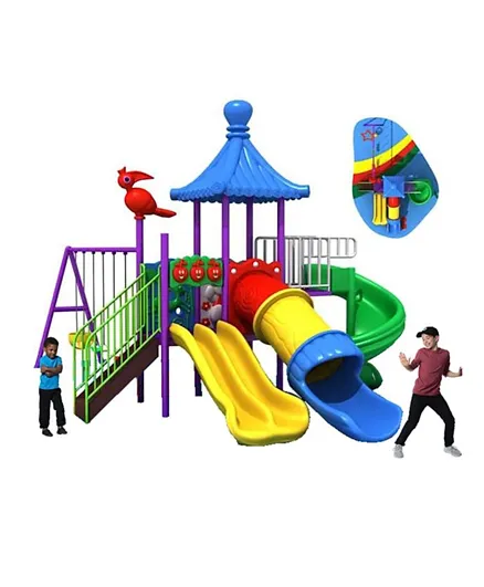 Myts Mega Bird Kids Swing N Slide Set - Multi Color