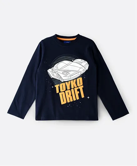 Jam Toyko Drift Graphic T-Shirt - Navy