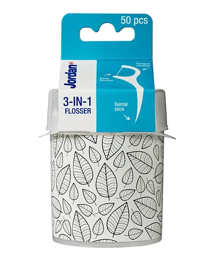 جوردان أورال كير - علبة خيط تنظيف الأسنان 3 في 1 - 50 قطعة