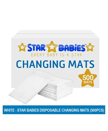 Star Babies Disposable Changing Mats Pack of 500 - White