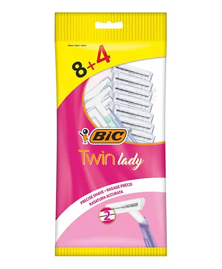 BiC Razor Twin Lady Pouch for Women - Pack of 12