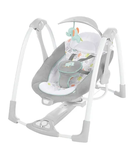 Ingenuity Convertme Swing-2-Seat Wimberly - Foldable Baby Swing, 0-9 Months, Soothing Vibrations, 12 Melodies