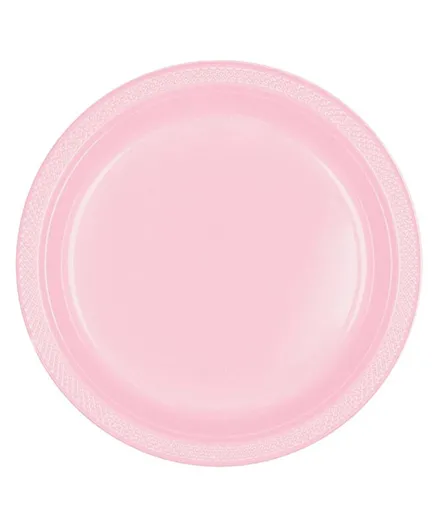 Party Centre Plastic Plates Pack of 20 - Blush Pink