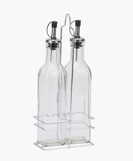HomeBox Myra Oil and Vinegar Bottle Set with Stand