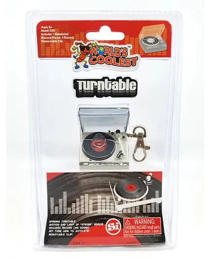SUPER IMPULSE Worlds Coolest DJ Turntable Keychain Collectible Toy - Black