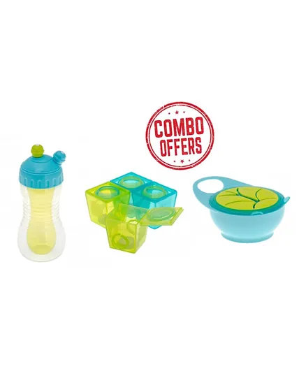 Brother Max Easy Hold Snack Pot Bowl, 2nd Stage Weaning Pots, Drink Cooler Sports Bottle - Pack of 6