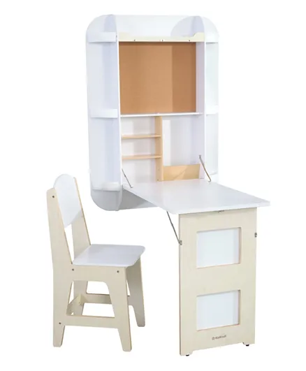Kidkraft Arches Floating Wall Desk & Chair - White