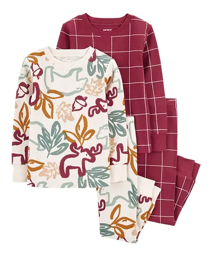 Carter's 4-Piece Woodlands Cotton Blend Pajamas - Multicolor