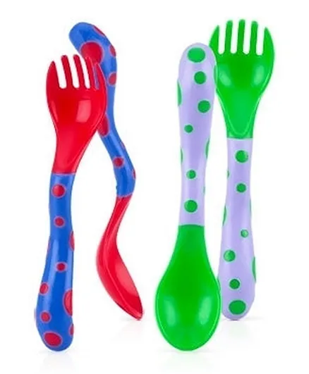 Nuby Starter Spoon & Fork Pack of 2 - Assorted