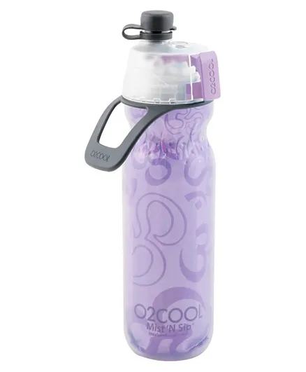 O2Cool Yoga Lilac Waves Collection Classic Elite Insulated Arctic squeeze Mist 'N Sip Water Bottle - 590ml