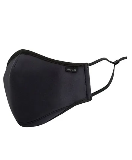 Moshi OmniGuard Facial Mask with Anti-Bacterial Fabric Medium Sized - Black