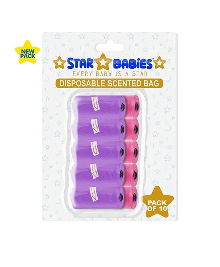 Star Babies Scented Bag Blister Lavender & Pink - Pack of 10