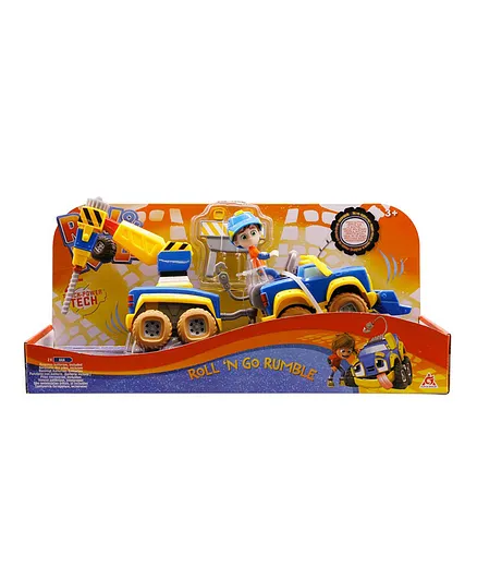 Rev & Roll Roll N Go Rumble Toy - Imaginative Play Construction Vehicle for Ages 3+, with Moving Drift, 28.5cm