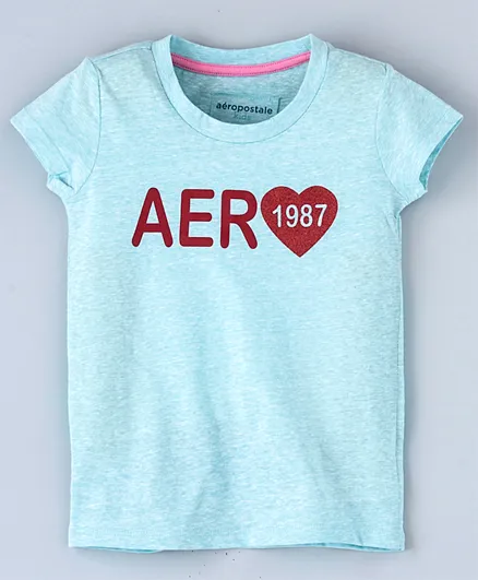 Aeropostale PS Graphic T-Shirt - Turquoise