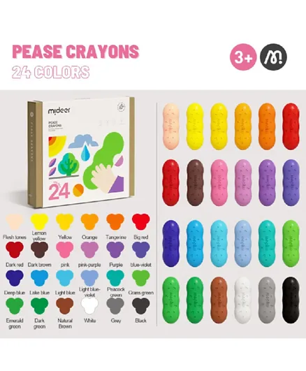 Mideer Pease Crayons - 24 Pieces