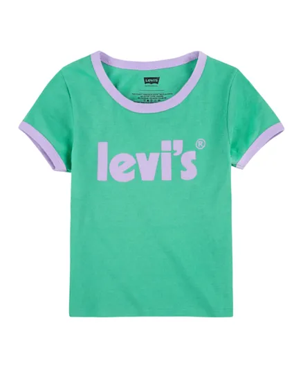 Levi's LVG Meet & Greet Logo Ringer Top - Green